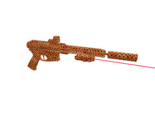 Arpfemvvs Red — 3D render of the rifle model, shown from the side
