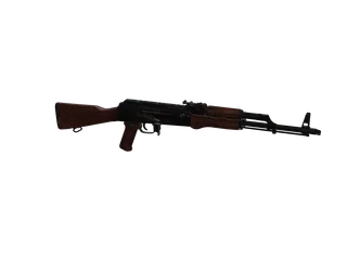 Assaultrifle — 3D render of the rifle model, shown from the side