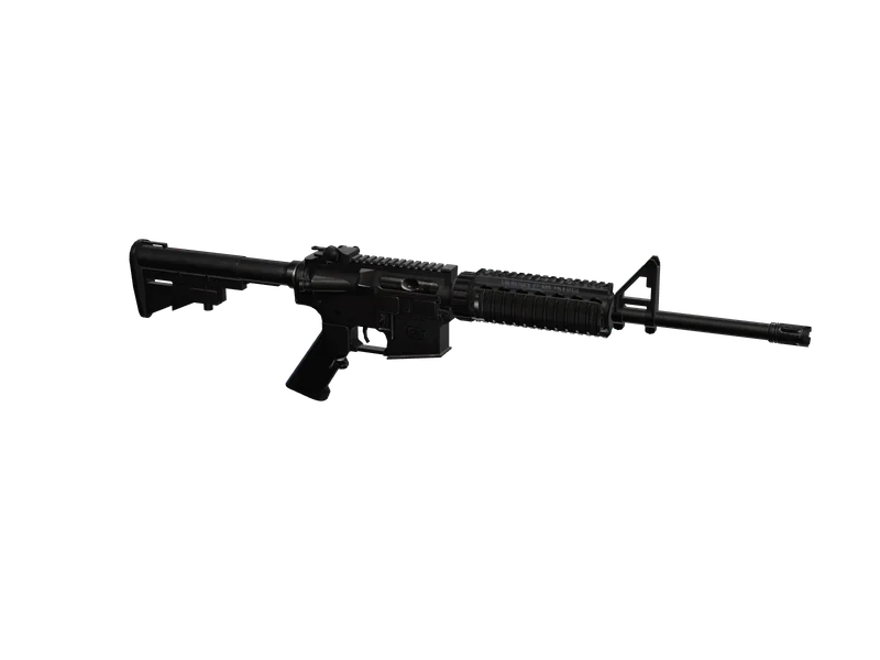 Carbinerifle — 3D render of the rifle model, shown from the side