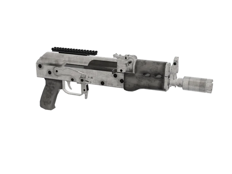 Fakeaku — 3D render of the rifle model, shown from the side