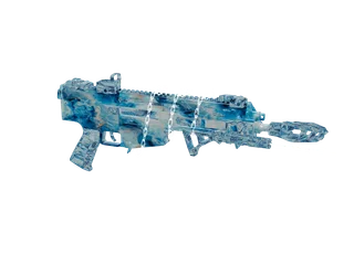 Mtzfem Blue — 3D render of the rifle model, shown from the side