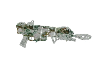 Mtzfem Green — 3D render of the rifle model, shown from the side