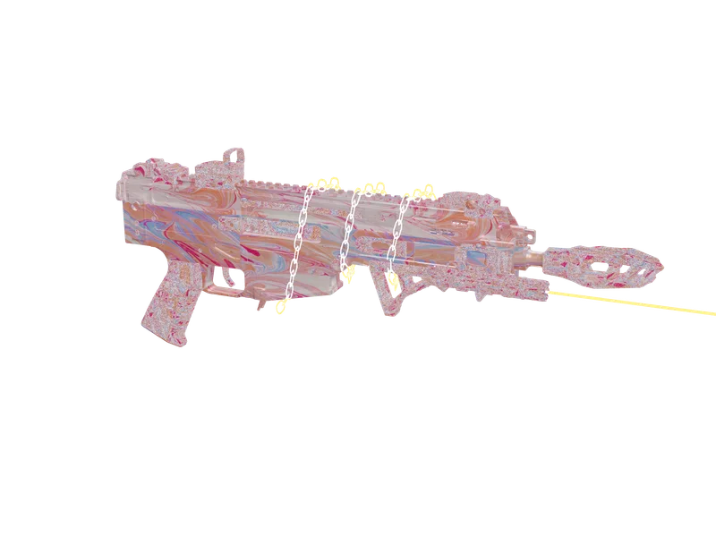 Mtzfem Orange — 3D render of the rifle model, shown from the side