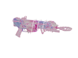 Mtzfem Pink — 3D render of the rifle model, shown from the side