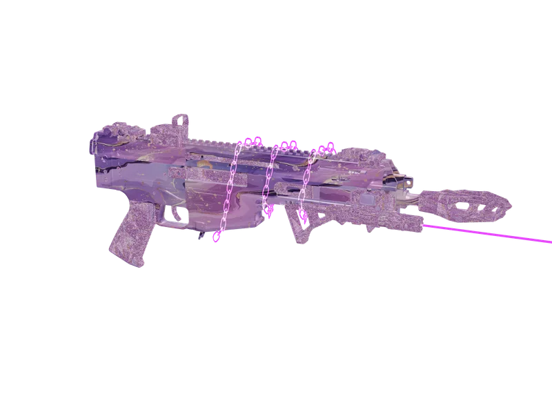 Mtzfem Purple — 3D render of the rifle model, shown from the side