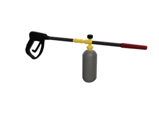 Pressure1 — 3D render of the rifle model, shown from the side