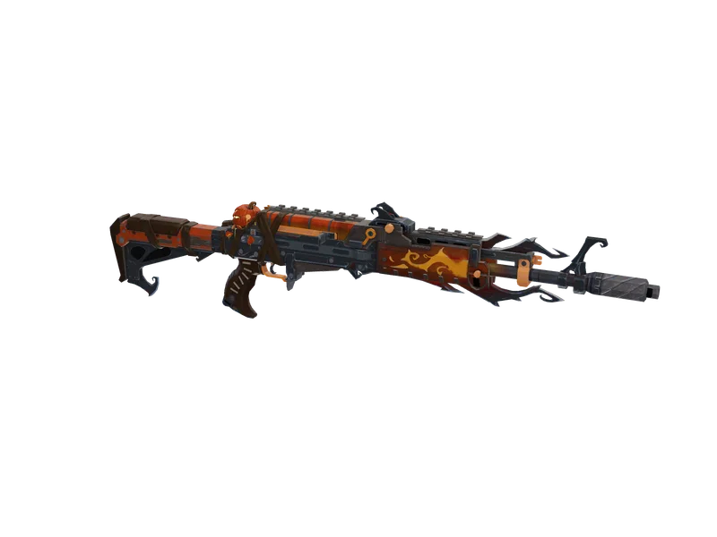 Pumpkinleoshop — 3D render of the rifle model, shown from the side