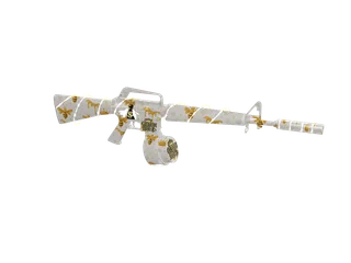 Queenbee16 White — 3D render of the rifle model, shown from the side