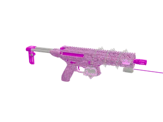 Vvsmpxq Pink — 3D render of the rifle model, shown from the side