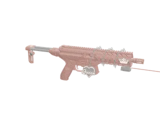 Vvsmpxqrose — 3D render of the rifle model, shown from the side