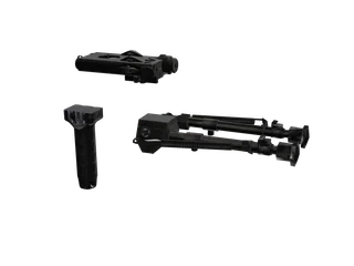 AR Afgrip — 3D render of the attachment model, shown from the side