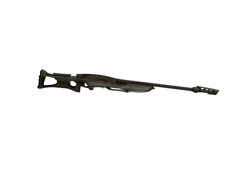W Boneper Scope Max — 3D render of the sniper model, shown from the side