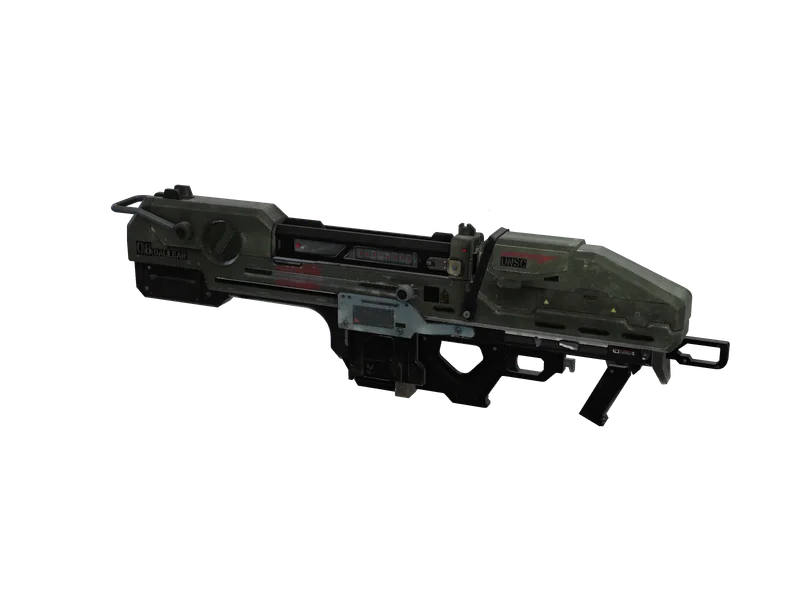 Splaser — 3D render of the launcher model, shown from the side