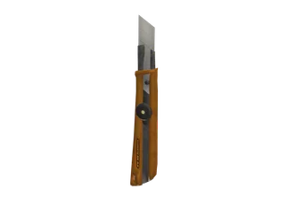 Boxcutter 01 — 3D render of the melee model, shown from the side
