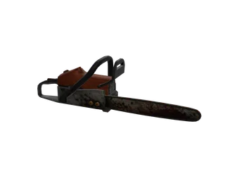 Chainsaw — 3D render of the melee model, shown from the side