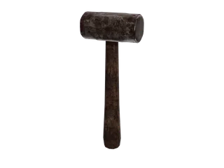 Hammer Leather — 3D render of the melee model, shown from the side