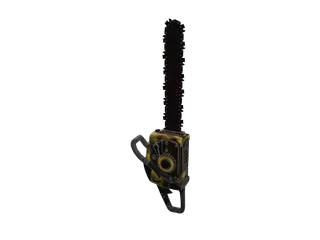 Hatchet Leather — 3D render of the melee model, shown from the side