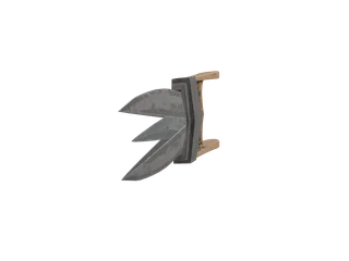 Katar — 3D render of the melee model, shown from the side