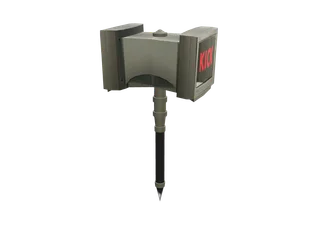 Kickhammer — 3D render of the melee model, shown from the side