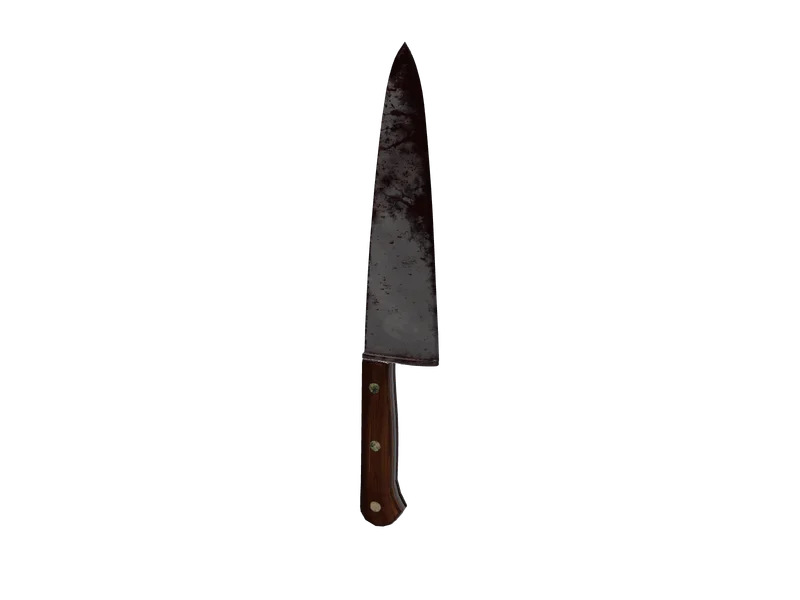 Knife 01 Myers — 3D render of the melee model, shown from the side