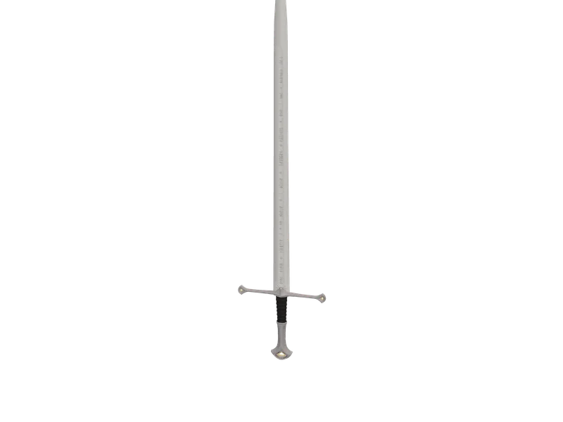 Longsword 01 — 3D render of the melee model, shown from the side