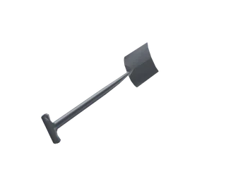 Pelle — 3D render of the melee model, shown from the side