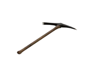 Pickaxe — 3D render of the melee model, shown from the side