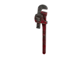 Pipewrench — 3D render of the melee model, shown from the side