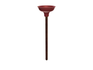 Plunger — 3D render of the melee model, shown from the side