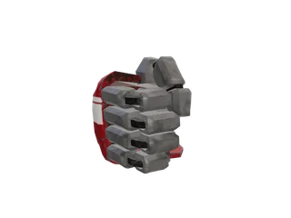 Robotgauntlet — 3D render of the melee model, shown from the side