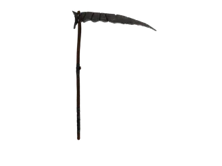 Scythe — 3D render of the melee model, shown from the side