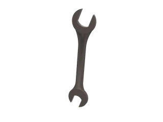Spanner — 3D render of the melee model, shown from the side