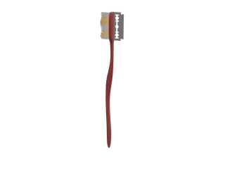 Toothbushshank 01 — 3D render of the melee model, shown from the side