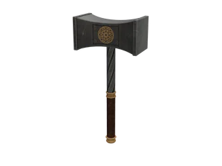 Warhammer — 3D render of the melee model, shown from the side
