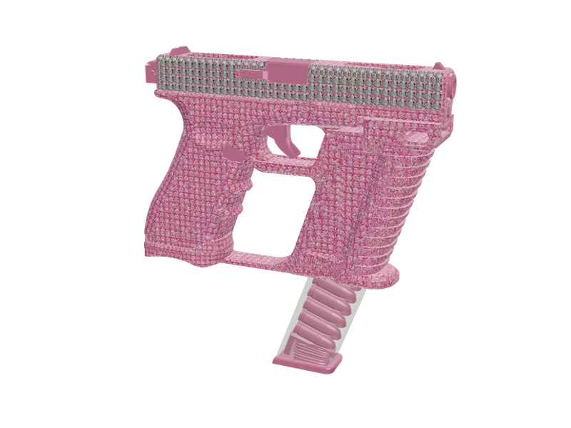 Gkitfem17 Pink — 3D render of the pistol model, shown from the side