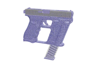 Gkitfem17 Purple — 3D render of the pistol model, shown from the side