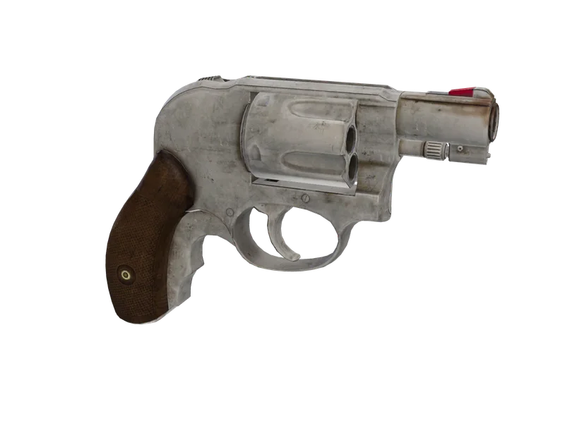 Jrevolver — 3D render of the pistol model, shown from the side