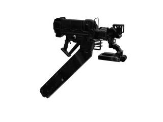 Nailgun — 3D render of the pistol model, shown from the side