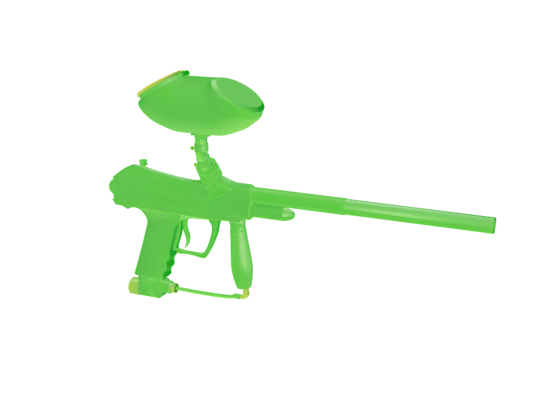 Paintball — 3D render of the pistol model, shown from the side