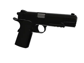 Pistol — 3D render of the pistol model, shown from the side