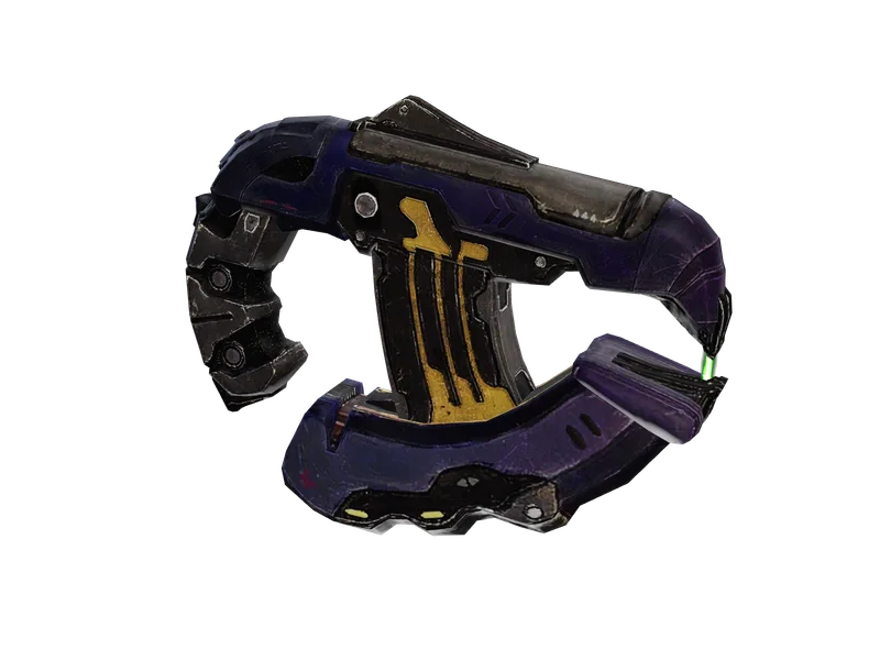 Plasmapistol — 3D render of the pistol model, shown from the side