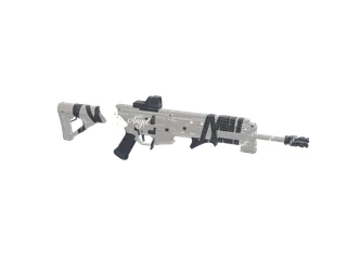 Angel9vvs Blue — 3D render of the smg model, shown from the side