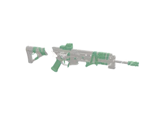 Angel9vvs Green — 3D render of the smg model, shown from the side
