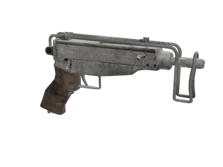 Fakeminismg — 3D render of the smg model, shown from the side