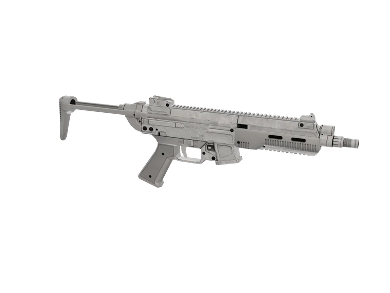 Fakesmg — 3D render of the smg model, shown from the side
