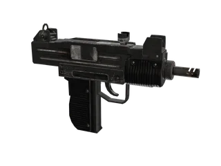Uzi — 3D render of the smg model, shown from the side