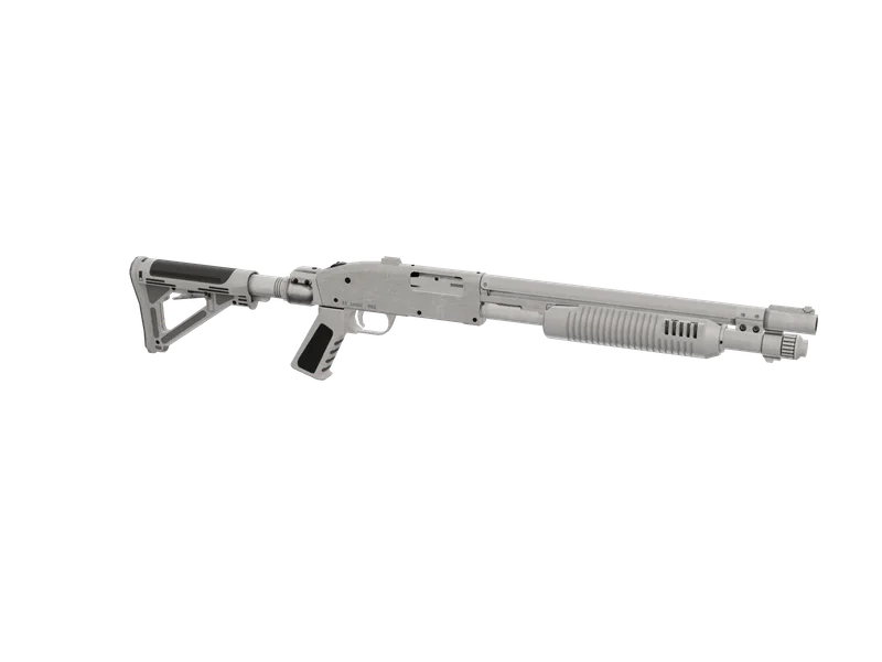 Beanbag — 3D render of the shotgun model, shown from the side