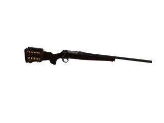 Hunt — 3D render of the sniper model, shown from the side