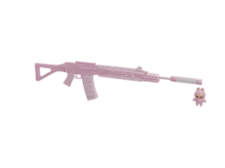 Labubu2 — 3D render of the rifle model, shown from the side