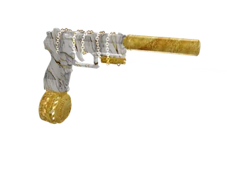 Luxswitc — 3D render of the pistol model, shown from the side